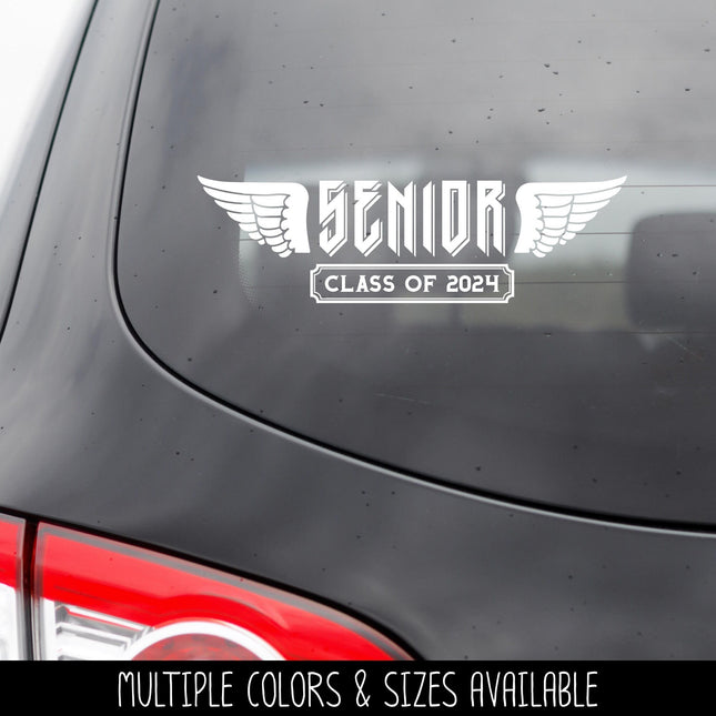 2024 Senior Class of 2024 With Wings Vinyl Decal/Sticker