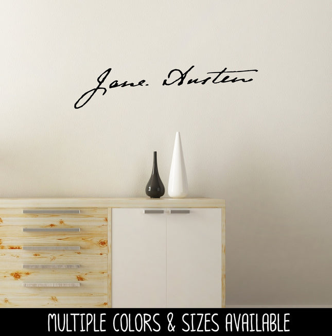 Jane Austen Signature Vinyl Decal/Sticker