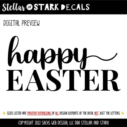 Happy Easter Vinyl Decal/Sticker