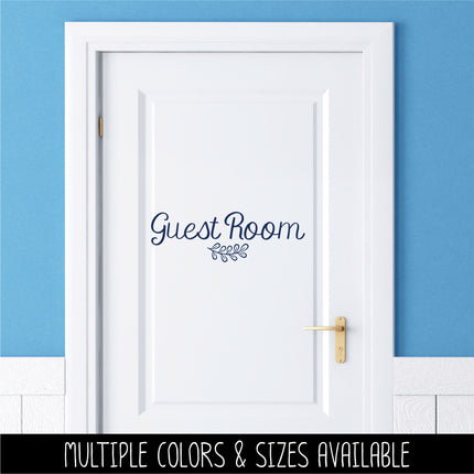 Guest Room with Leaves Vinyl Decal/Sticker